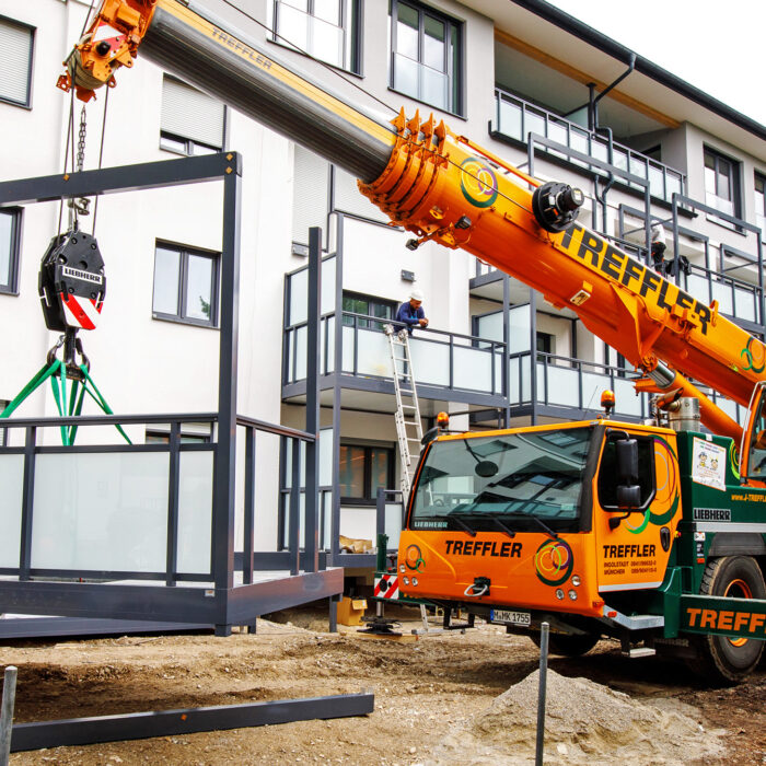 Balkonaufbau mit größter Präzision